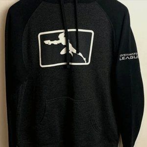 Overwatch League Hoodie Mens Medium M Blizzard Long Sleeve Drawstring Logo Black